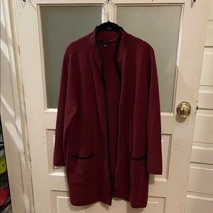 Alfani Deep Red Open Front Cardigan
